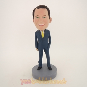 Picture of Custom Bobblehead Doll: Business Man In Blue Suit
