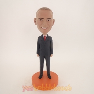 Picture of Custom Bobblehead Doll: Business Man In Suit With Tie