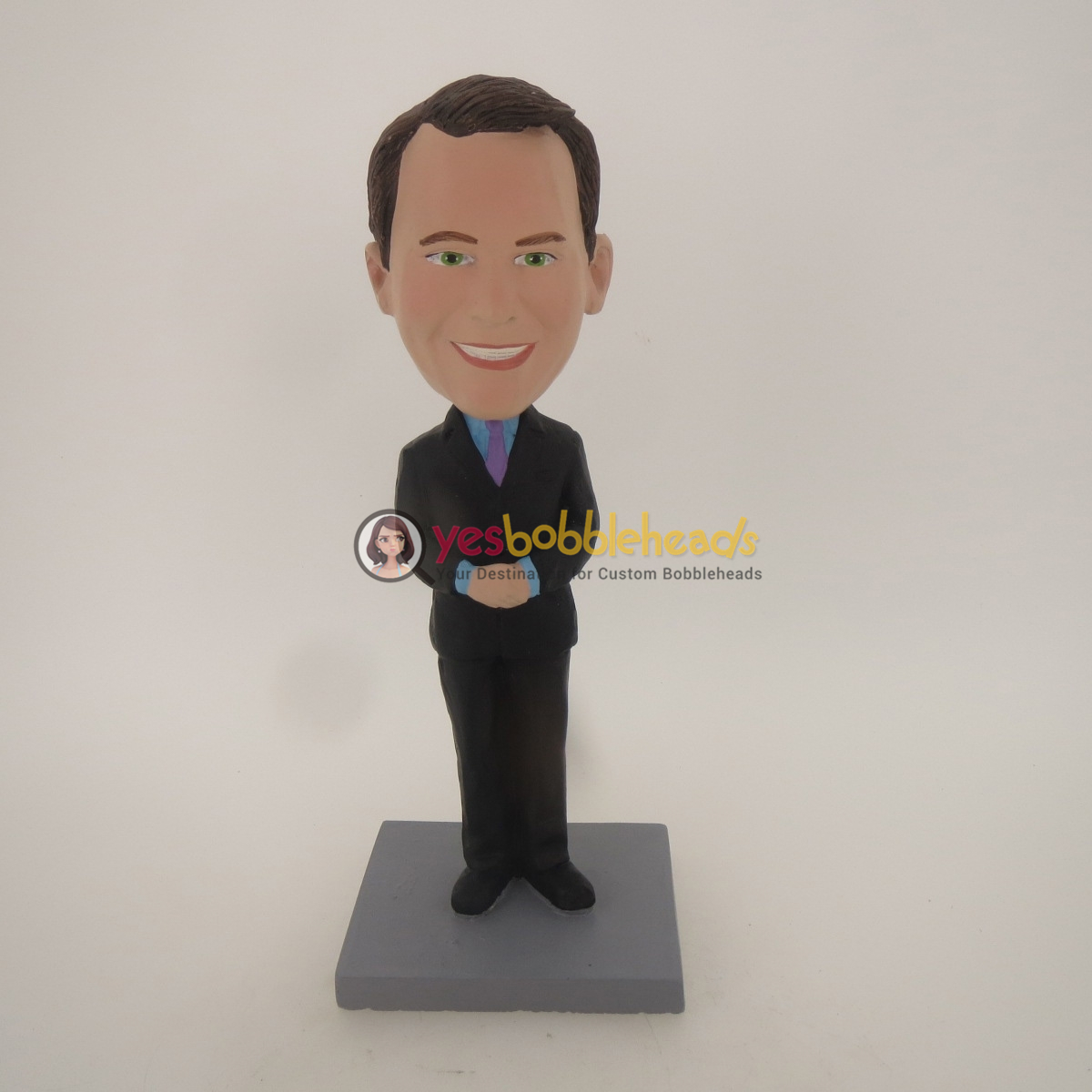 Picture of Custom Bobblehead Doll: Business Man With Hands Closed