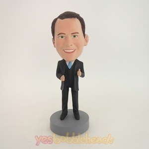 Picture of Custom Bobblehead Doll: Business Man With Thumb Up