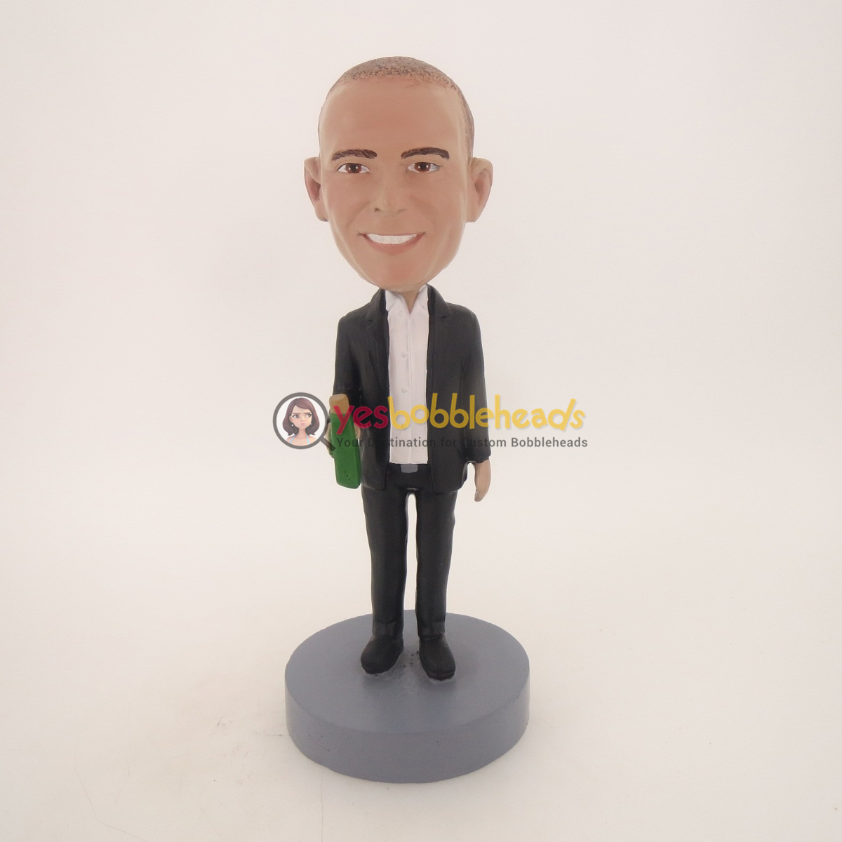 Picture of Custom Bobblehead Doll: Business Man With Wine