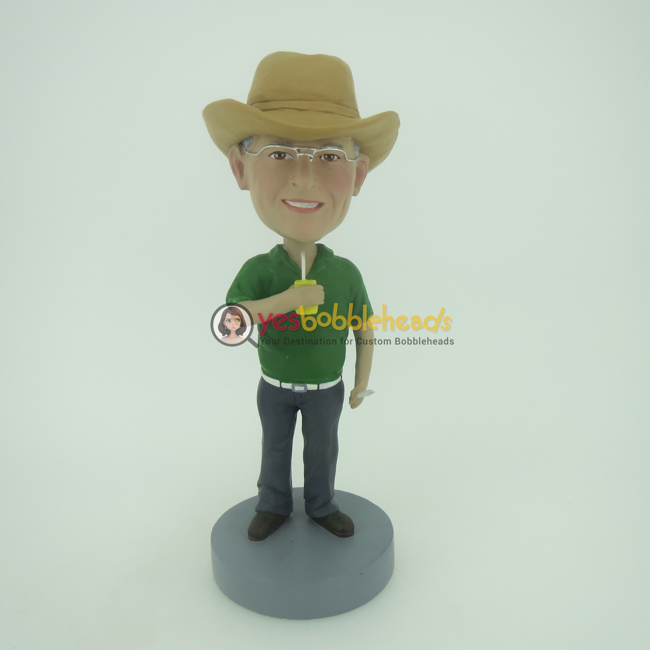 Picture of Custom Bobblehead Doll: Casual Man in Green