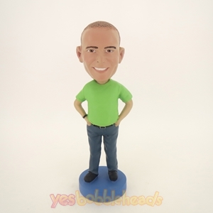 Picture of Custom Bobblehead Doll: Casual Man In Light Green