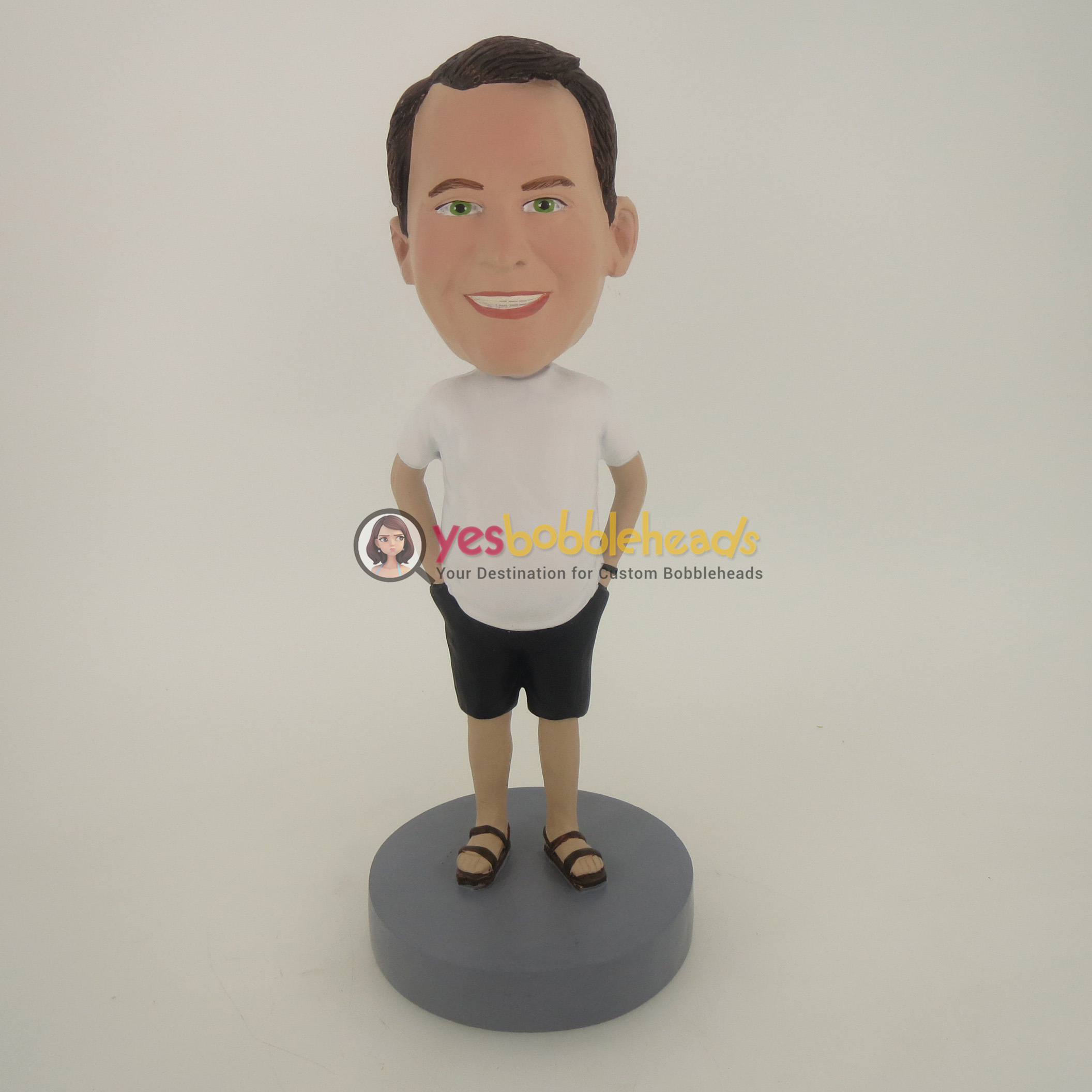 Picture of Custom Bobblehead Doll: Casual Man In Short TShirt And Jeans