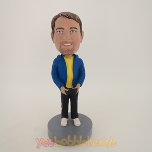 Picture of Custom Bobblehead Doll: Casual Man Playing Game