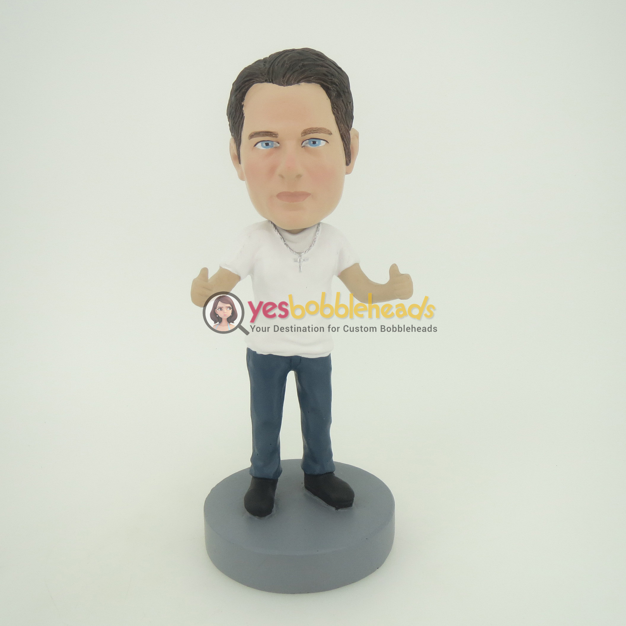 Picture of Custom Bobblehead Doll: Casual Man Ready To Hug