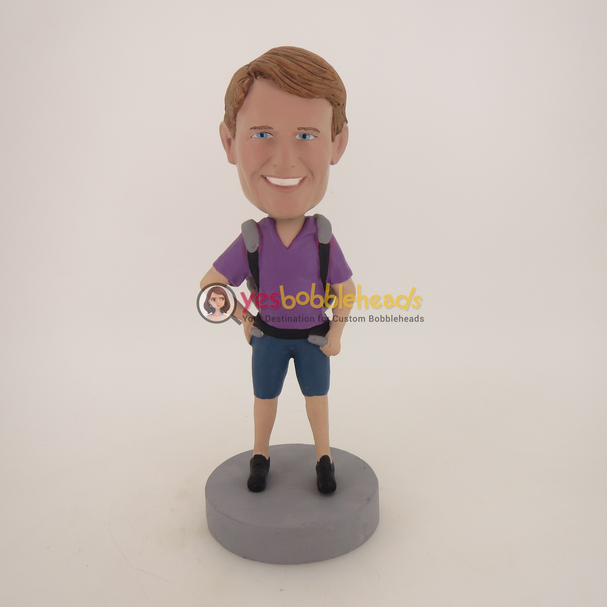 Picture of Custom Bobblehead Doll: Casual Man With Bags