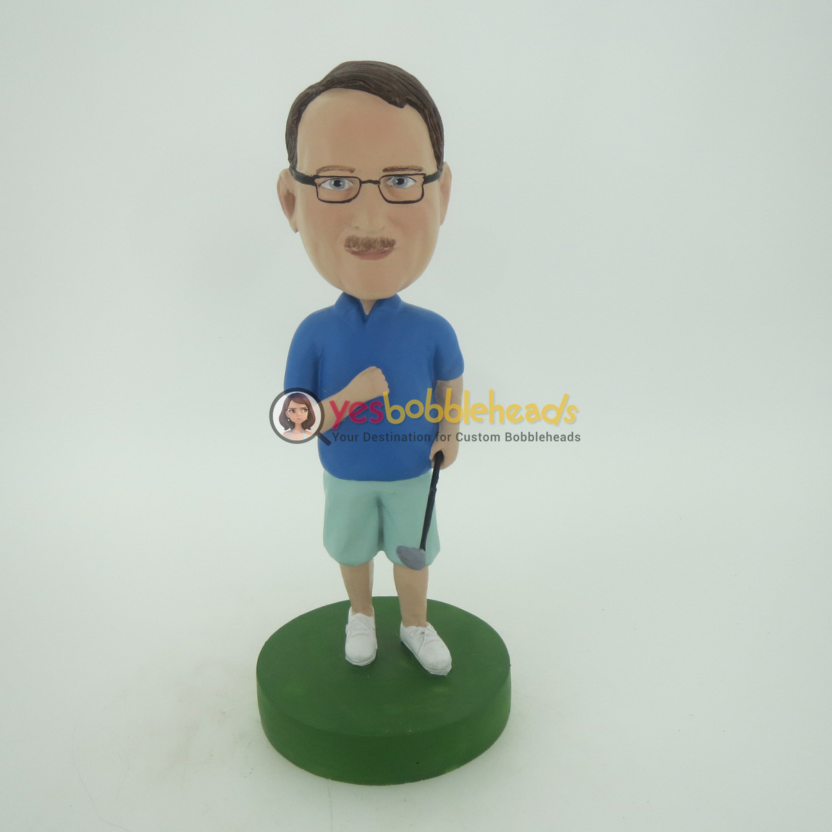 Picture of Custom Bobblehead Doll: Casual Man With Golf Club