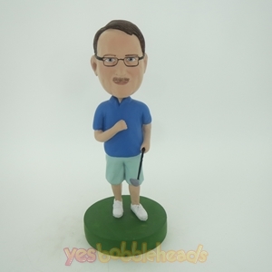 Picture of Custom Bobblehead Doll: Casual Man With Golf Club