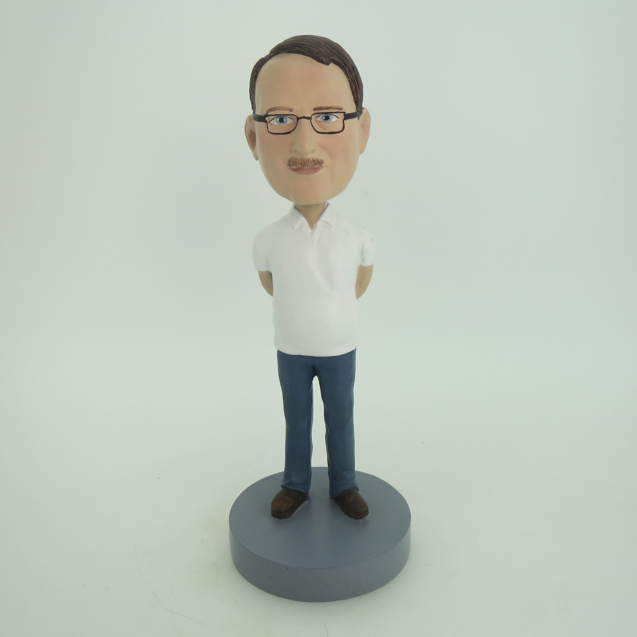 Picture of Custom Bobblehead Doll: Casual Man With Hands Behind