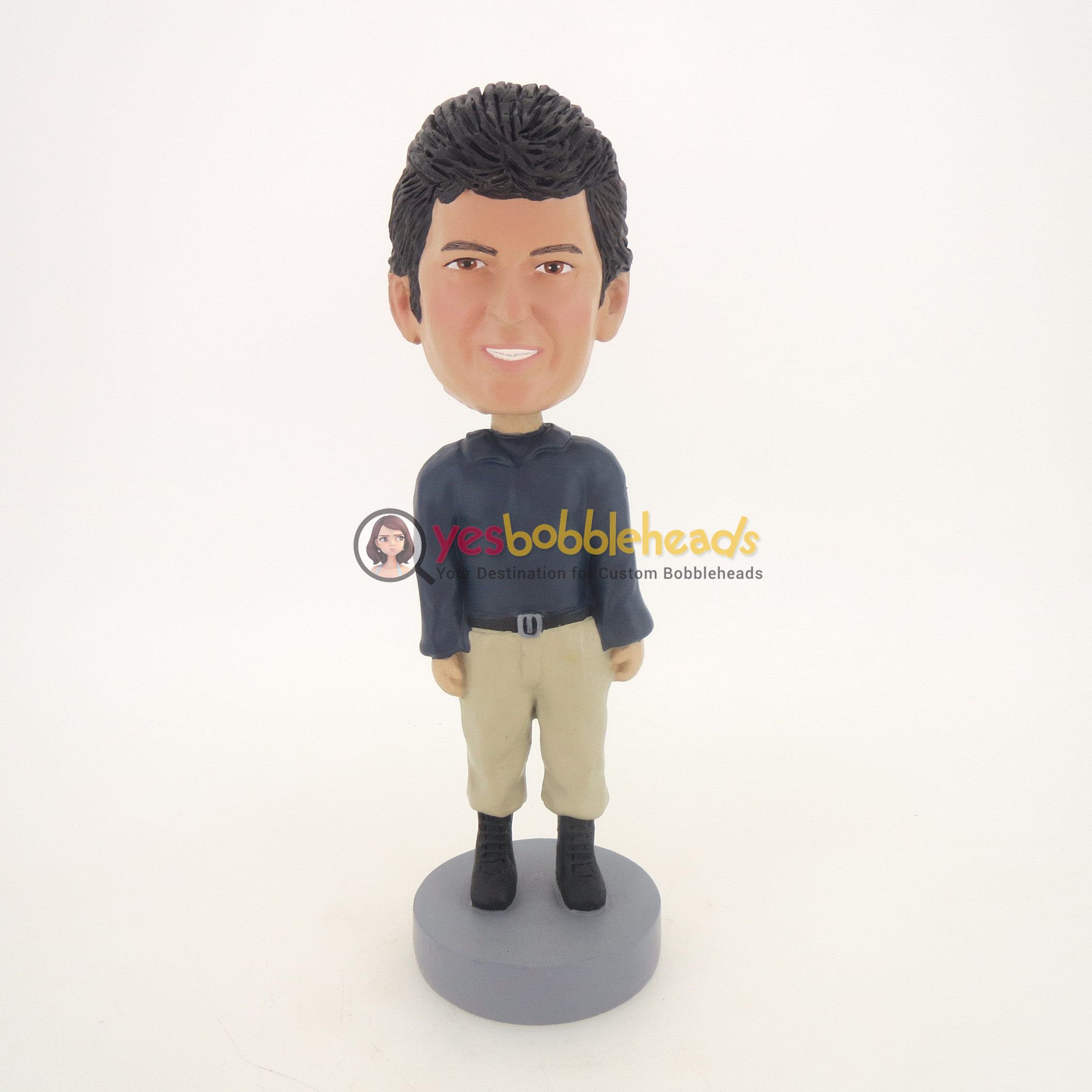 Picture of Custom Bobblehead Doll: Casual Man With Heavy Hair