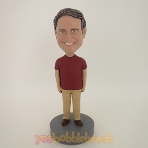 Picture of Custom Bobblehead Doll: Casual Man With Nice Smile