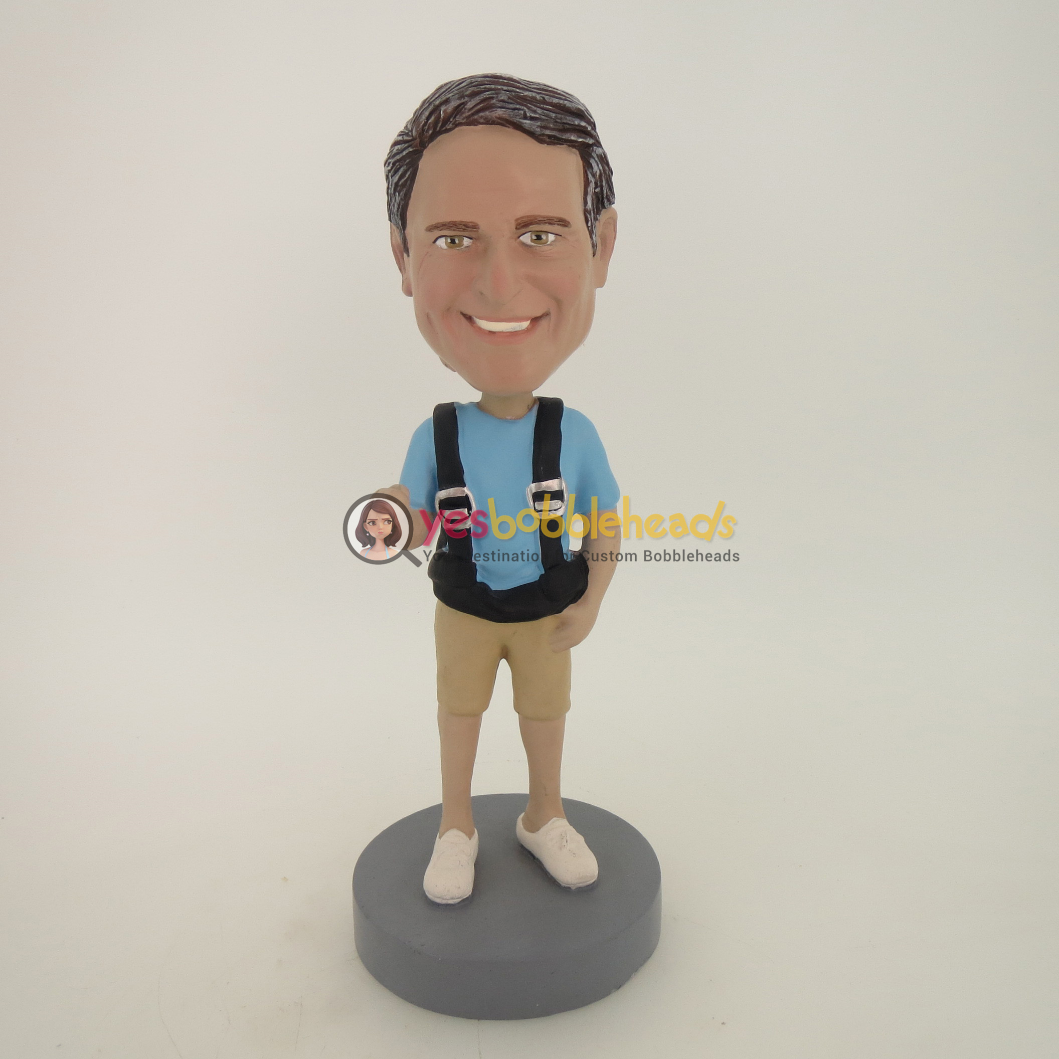 Picture of Custom Bobblehead Doll: Casual Man With Strap