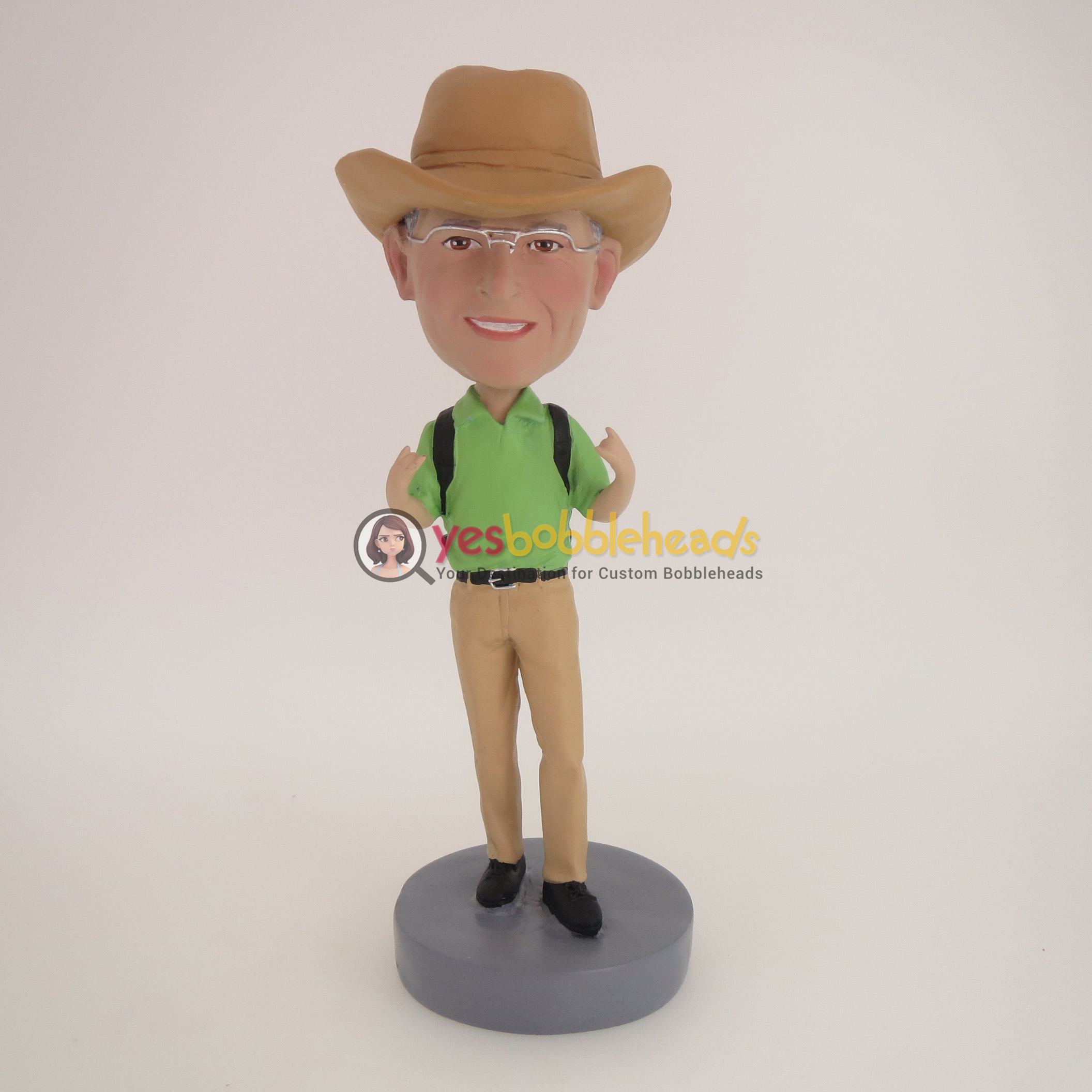 Picture of Custom Bobblehead Doll: Cowboy In Brown Hat