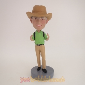 Picture of Custom Bobblehead Doll: Cowboy In Brown Hat