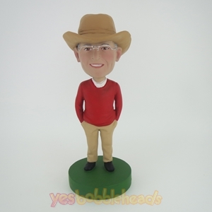 Picture of Custom Bobblehead Doll: Cowboy In Red TShirt
