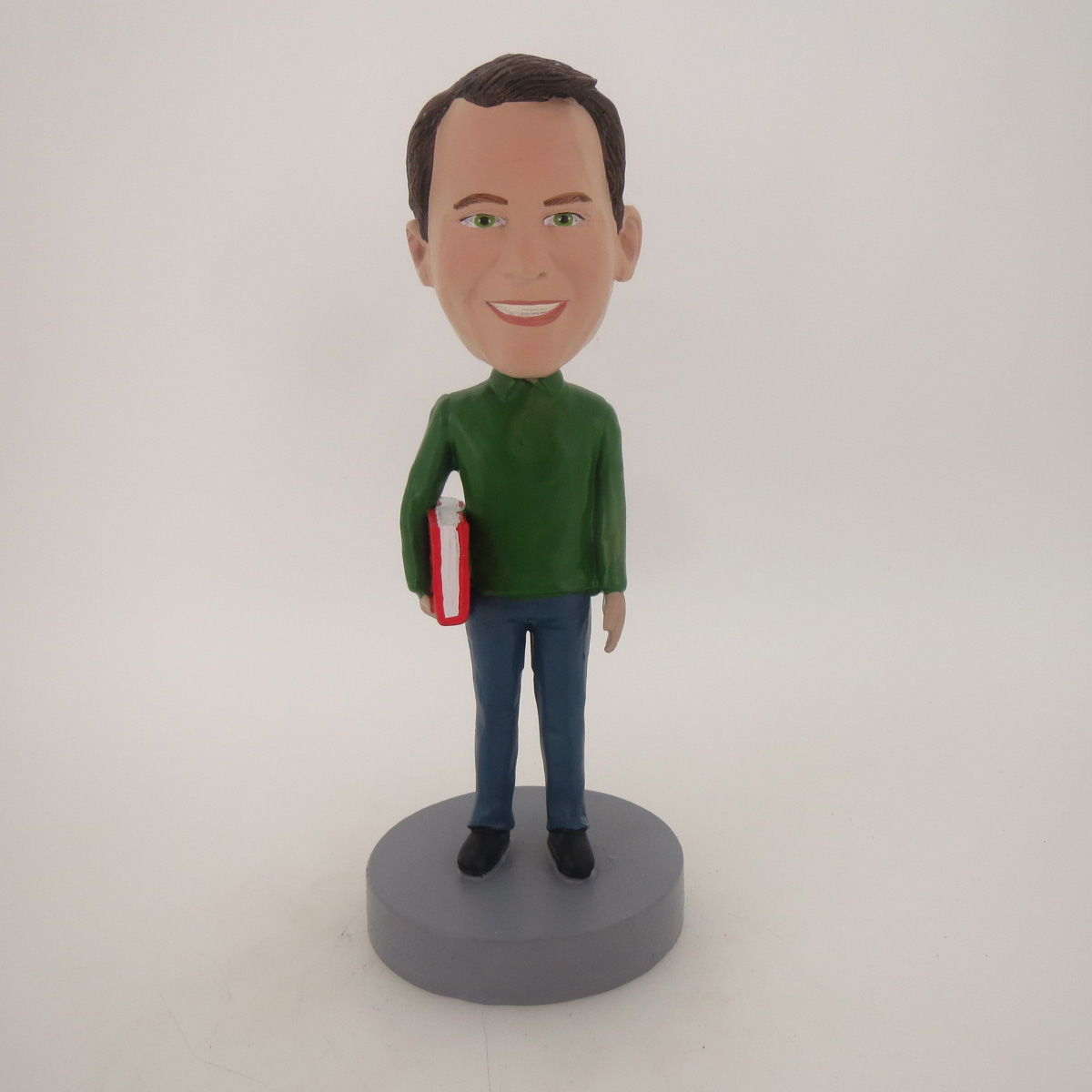 Picture of Custom Bobblehead Doll: Man Holding Big Book