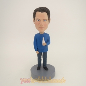 Picture of Custom Bobblehead Doll: Man Holding Some Drink