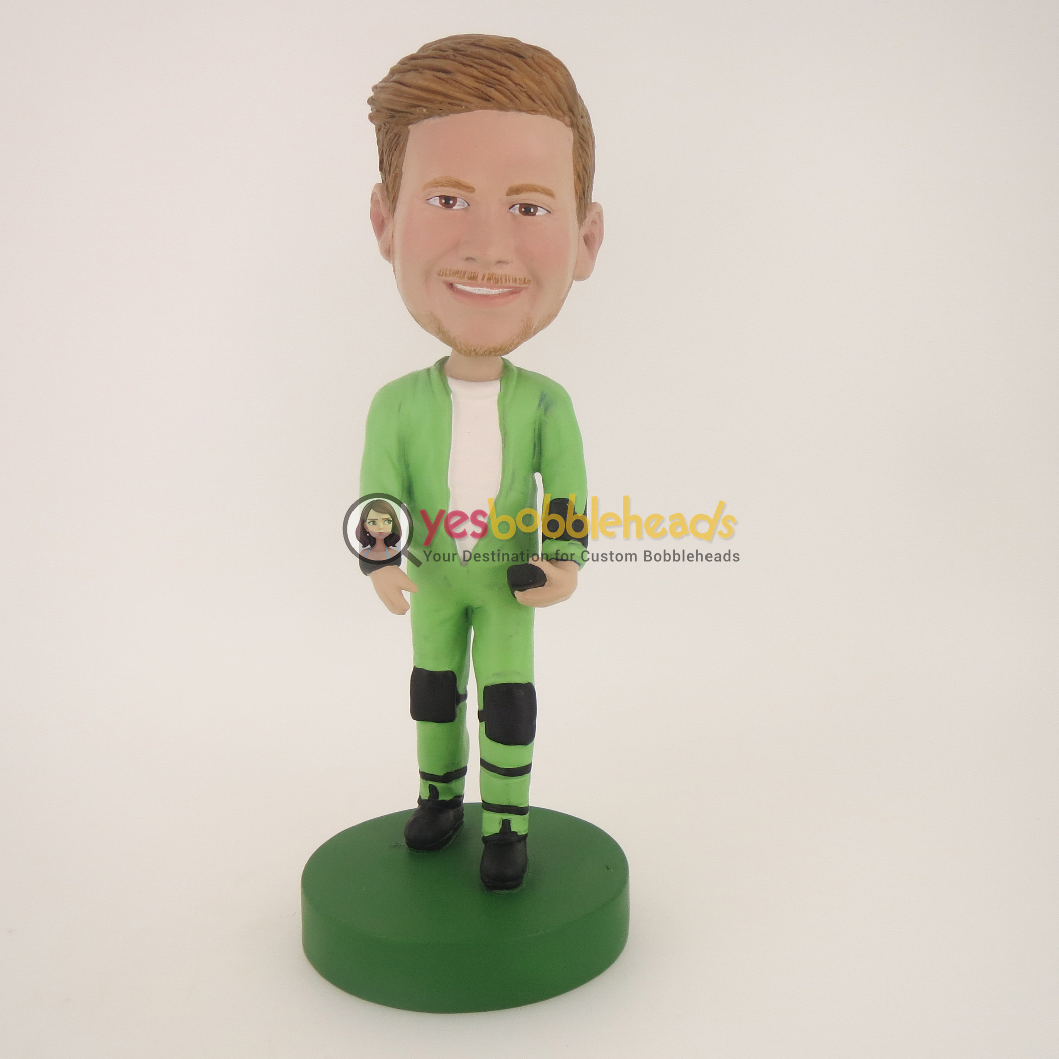 Picture of Custom Bobblehead Doll: Man In Cool Green Jacket