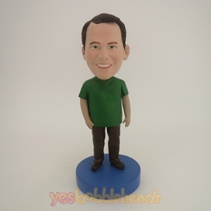 Picture of Custom Bobblehead Doll: Man In Green And Black