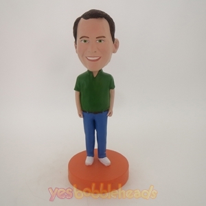 Picture of Custom Bobblehead Doll: Man In Green And Blue