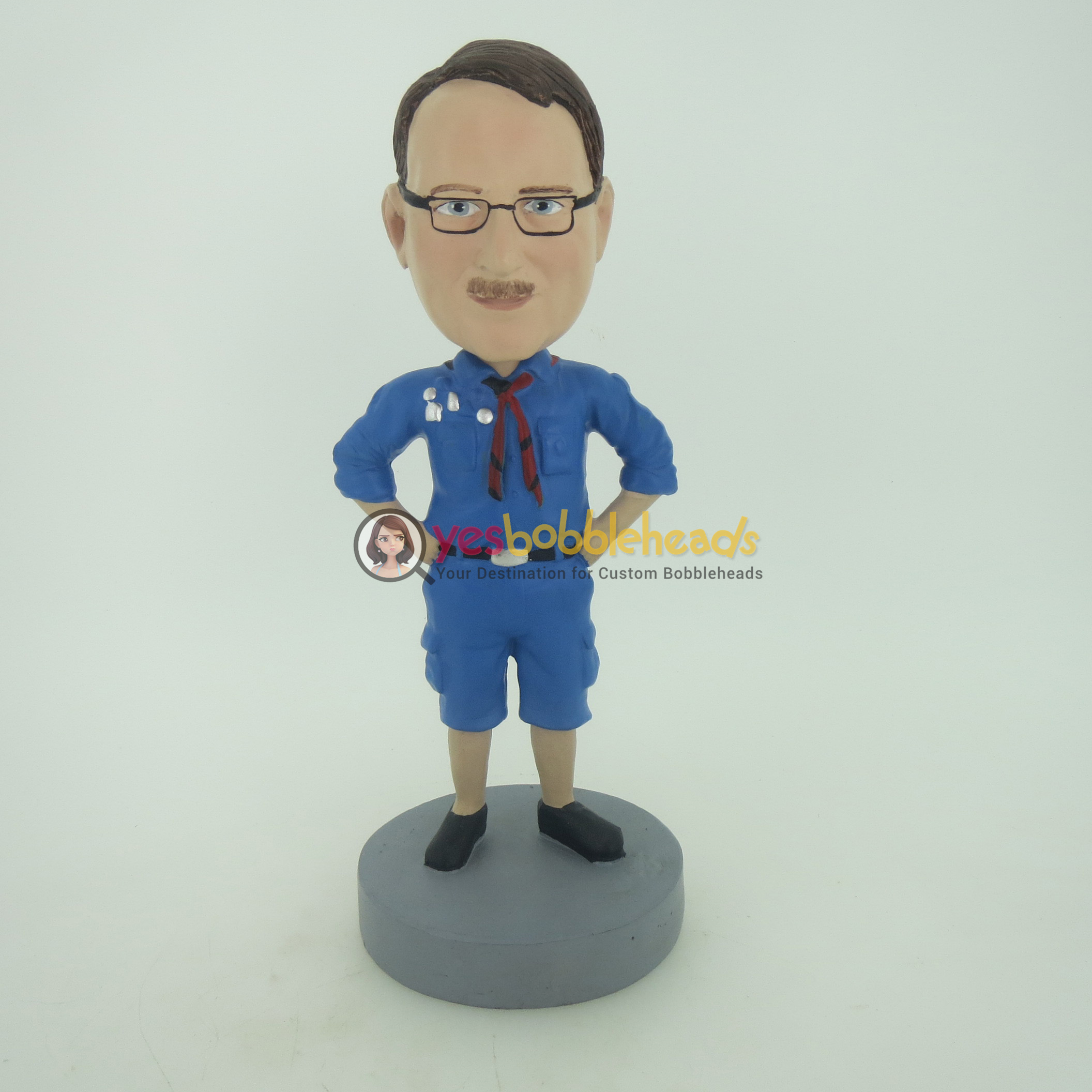 Picture of Custom Bobblehead Doll: Man In Pure Blue Jacket