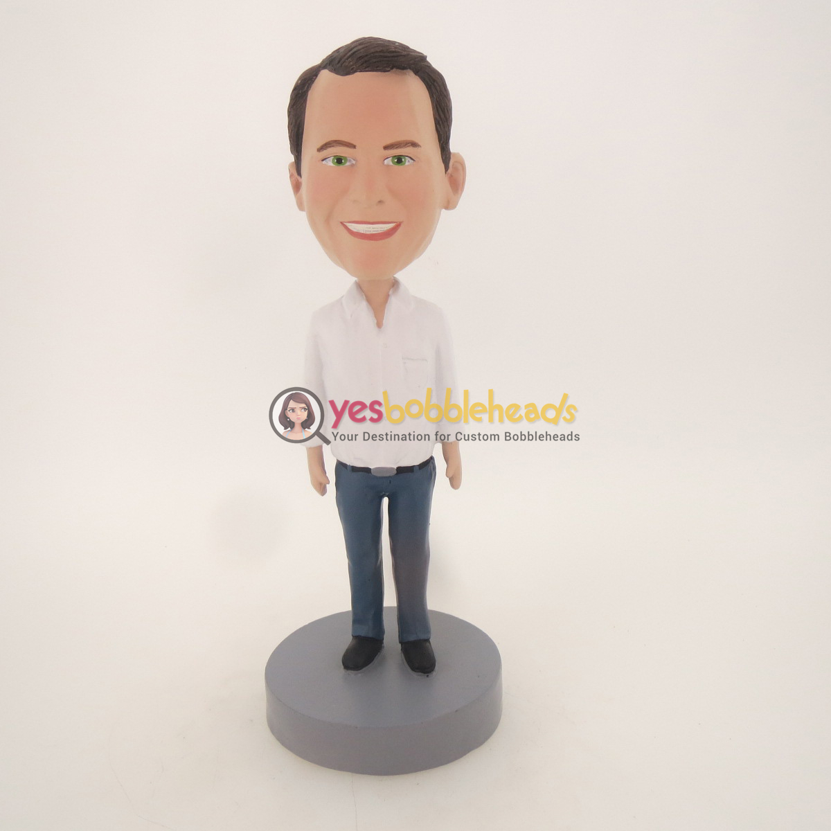 Picture of Custom Bobblehead Doll: Man In White And Blue