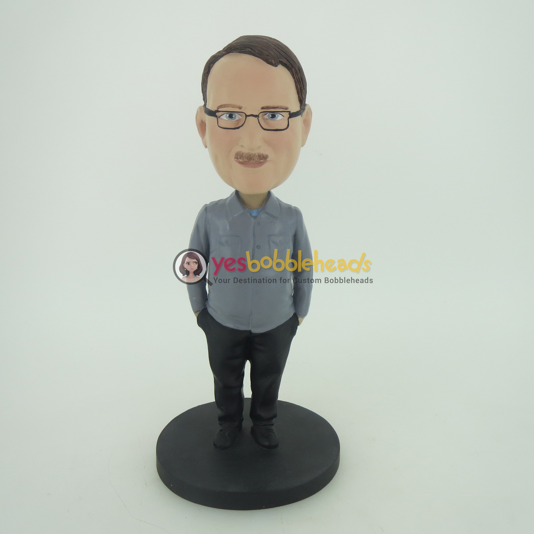 Picture of Custom Bobblehead Doll: Man In Work Suit