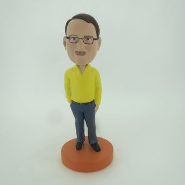 Custom Bobblehead Doll: Man In Yellow and Blue - Custom Bobbleheads ...