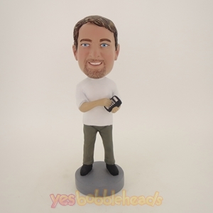 Picture of Custom Bobblehead Doll: Man With Calculator In Hand