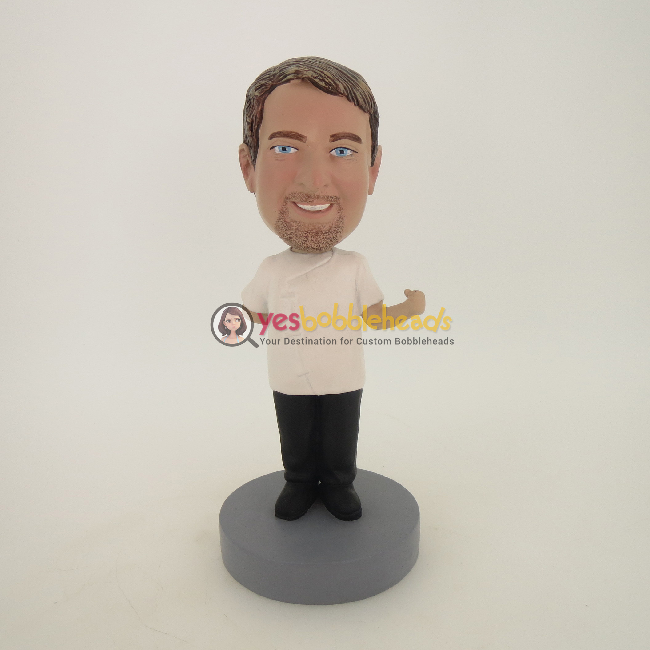 Picture of Custom Bobblehead Doll: Man With One Hand On The Behind