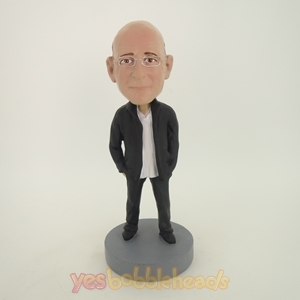 Picture of Custom Bobblehead Doll: Old Man In Black
