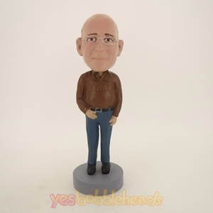 Picture of Custom Bobblehead Doll: Old Man In Brown