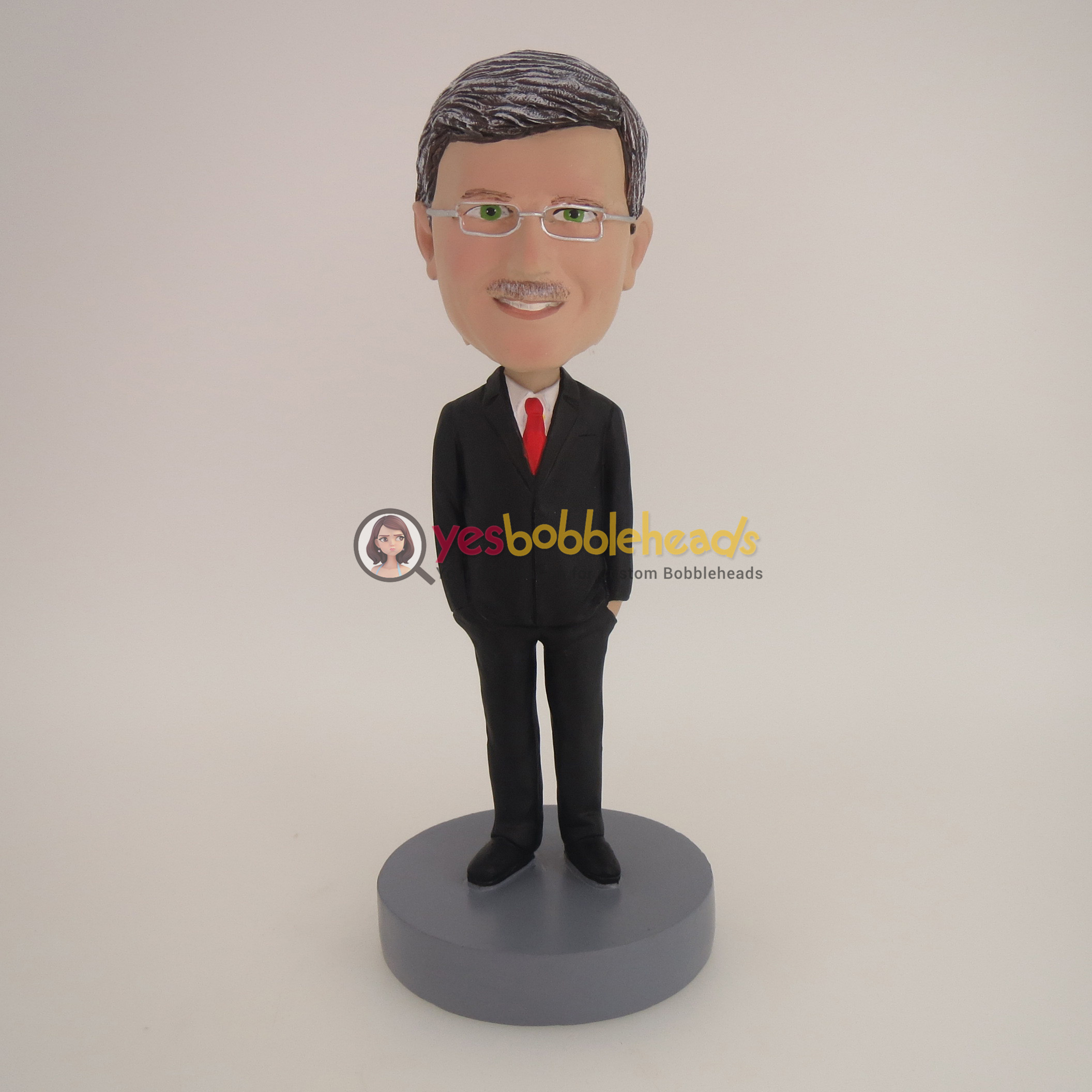 Picture of Custom Bobblehead Doll: Old Man In Formal Business Suit