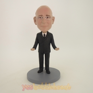 Picture of Custom Bobblehead Doll: Old Man In Pure Black