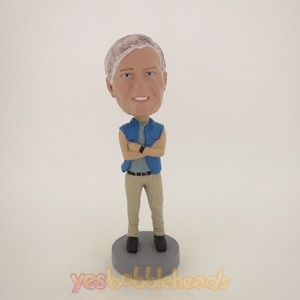 Picture of Custom Bobblehead Doll: Old Man In Short TShirt