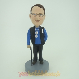 Picture of Custom Bobblehead Doll: Old Man On Walking Stick