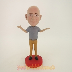 Picture of Custom Bobblehead Doll: Old Man With Hands Up