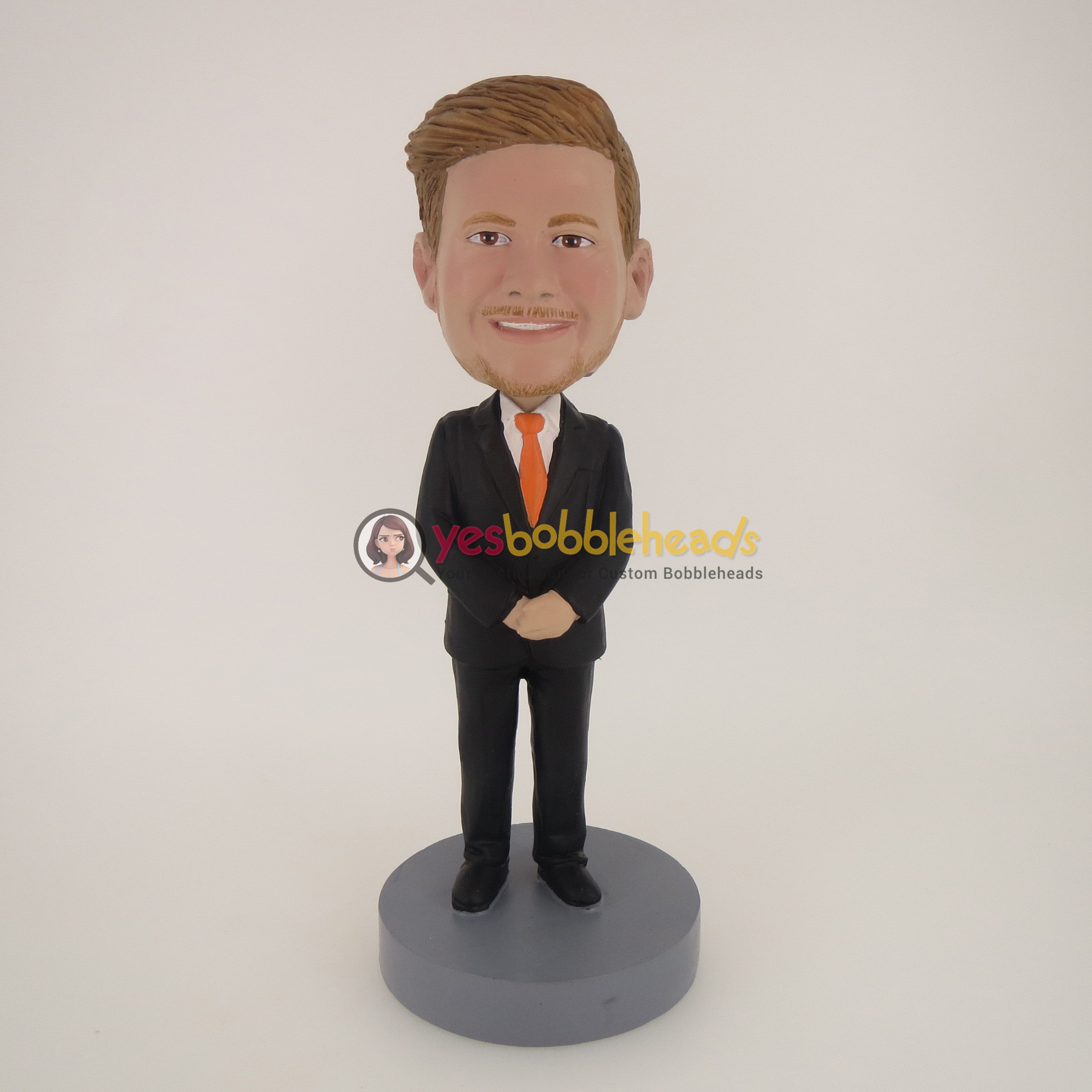 Picture of Custom Bobblehead Doll: Smiling Business Man