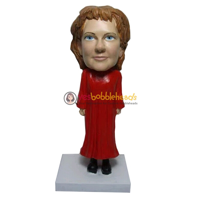 Picture of Custom Bobblehead Doll: Female Graduate In Red