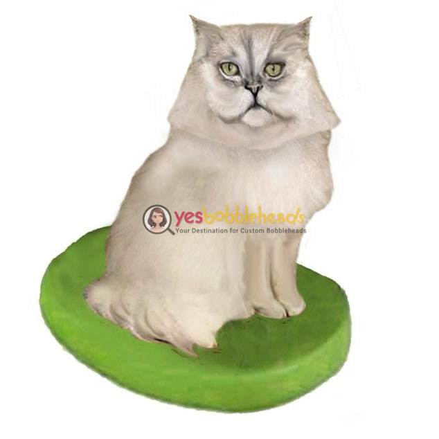Picture of Custom Bobblehead Doll: Pet Cat Persian Cat Grey