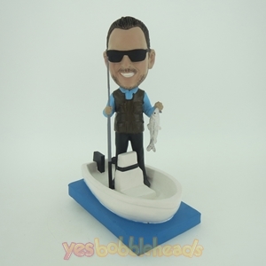 Picture of Custom Bobblehead Doll: Fishing Man In Boat