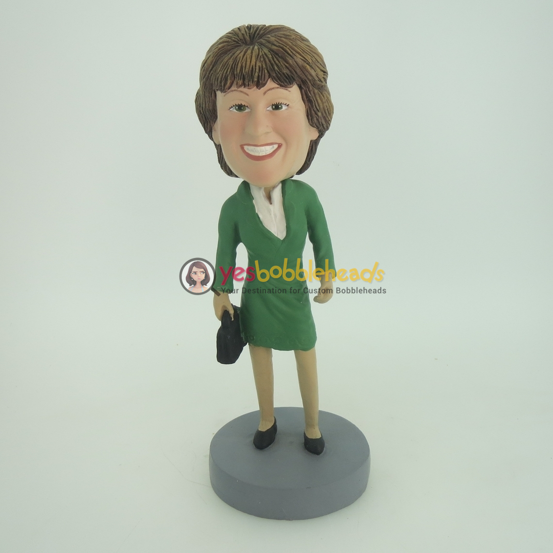 Picture of Custom Bobblehead Doll: Elegant Woman With Proud Smile
