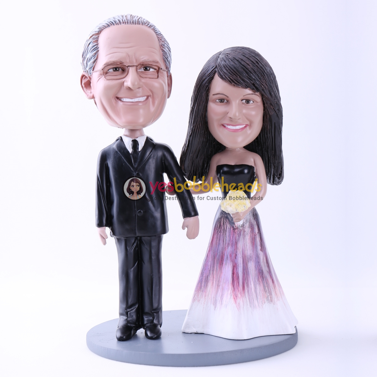 Picture of Custom Bobblehead Doll: Graceful Bride and Groom