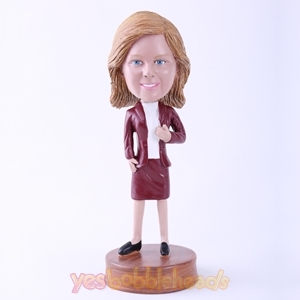 Picture of Custom Bobblehead Doll: Brown Suit Woman