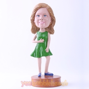 Picture of Custom Bobblehead Doll: Green Dressed Lady