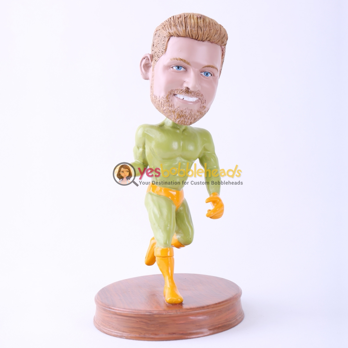 Picture of Custom Bobblehead Doll: Green Skin Muscle Man