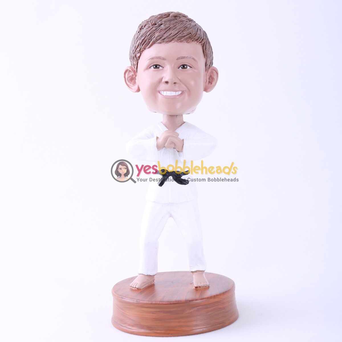 Picture of Custom Bobblehead Doll: Karate Man Hand up Hand