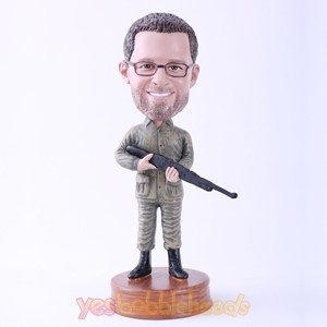 Picture of Custom Bobblehead Doll: Man Holding Rifle