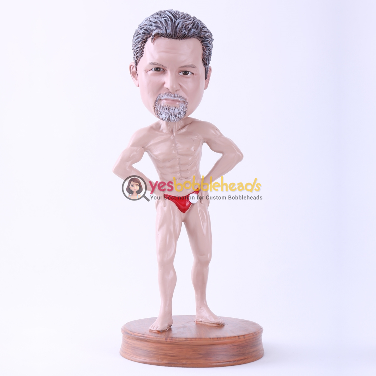 Picture of Custom Bobblehead Doll: Man in Fitness Contest (About 9" Tall)